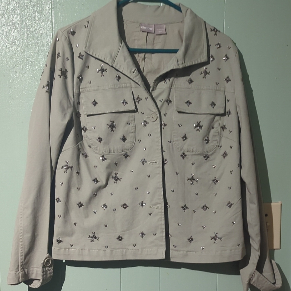 Embellished Gray Women's Jacket